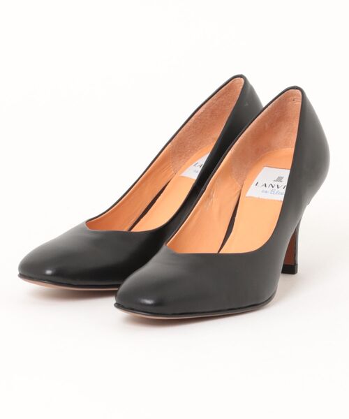 LANVIN en Bleu(ランバンオンブルー)の「スクエアトゥプレーンパンプス(パンプス・レディース・ブラック/サンドベージュ/シルバー・22.5cm/23.0cm/23.5cm/24.0cm/24.5cm/22.0cm)」の1枚目の写真
