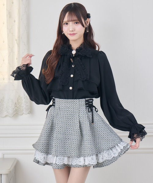 couture BY ROJITA(クチュールバイロジータ)の「2段ティアードブラウス(シャツ/ブラウス・レディース・ホワイト/ブラック/ピンク・FREE)」の17枚目の写真