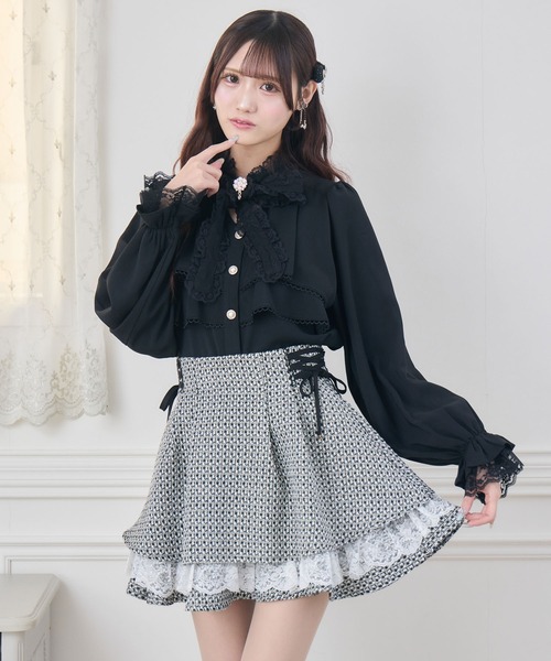couture BY ROJITA(クチュールバイロジータ)の「2段ティアードブラウス(シャツ/ブラウス・レディース・ホワイト/ブラック/ピンク・FREE)」の18枚目の写真