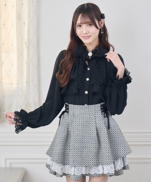 couture BY ROJITA(クチュールバイロジータ)の「2段ティアードブラウス(シャツ/ブラウス・レディース・ホワイト/ブラック/ピンク・FREE)」の16枚目の写真