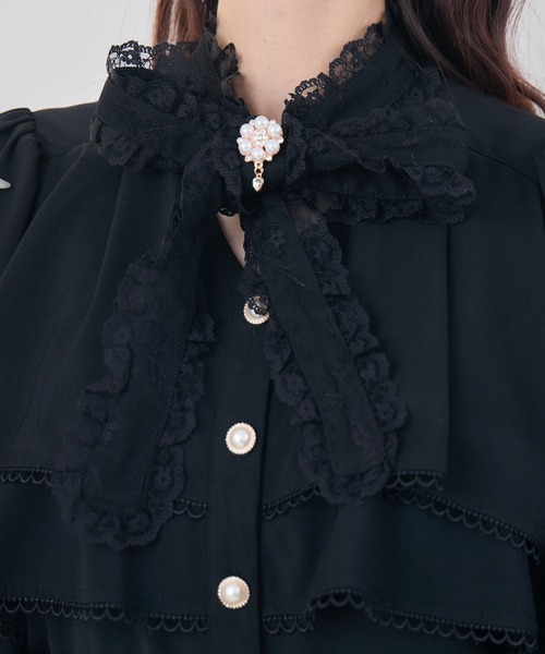 couture BY ROJITA(クチュールバイロジータ)の「2段ティアードブラウス(シャツ/ブラウス・レディース・ホワイト/ブラック/ピンク・FREE)」の22枚目の写真
