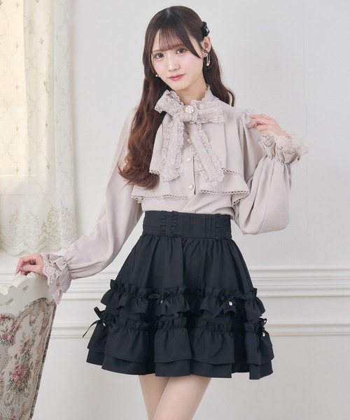 couture BY ROJITA(クチュールバイロジータ)の「2段ティアードブラウス(シャツ/ブラウス・レディース・ホワイト/ブラック/ピンク・FREE)」の13枚目の写真