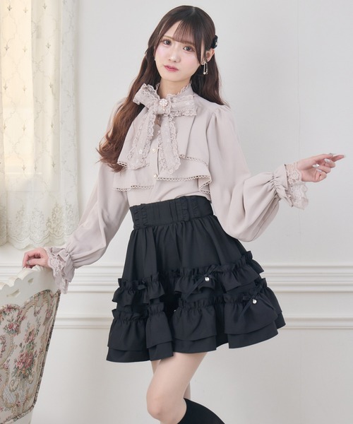 couture BY ROJITA(クチュールバイロジータ)の「2段ティアードブラウス(シャツ/ブラウス・レディース・ホワイト/ブラック/ピンク・FREE)」の10枚目の写真