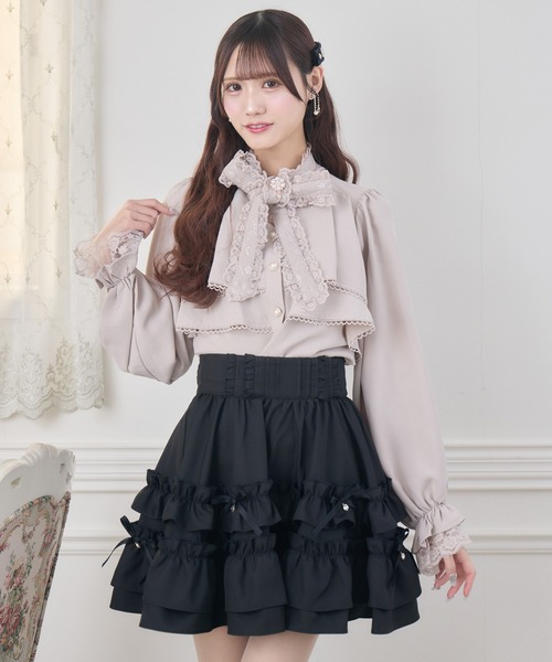 couture BY ROJITA(クチュールバイロジータ)の「2段ティアードブラウス(シャツ/ブラウス・レディース・ホワイト/ブラック/ピンク・FREE)」の11枚目の写真