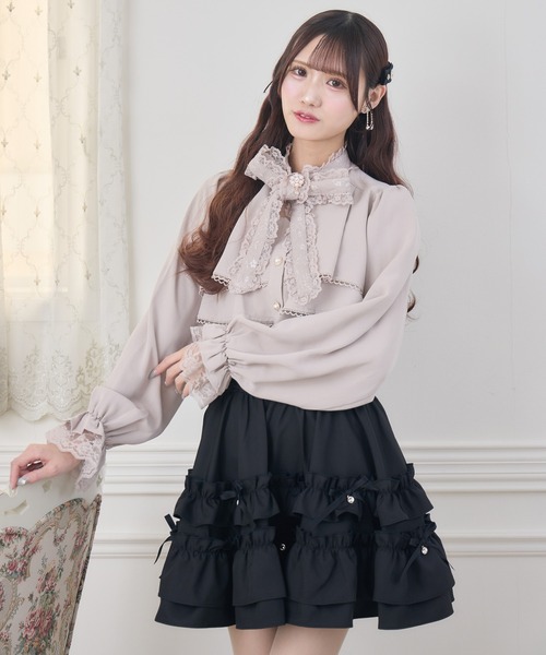 couture BY ROJITA(クチュールバイロジータ)の「2段ティアードブラウス(シャツ/ブラウス・レディース・ホワイト/ブラック/ピンク・FREE)」の12枚目の写真