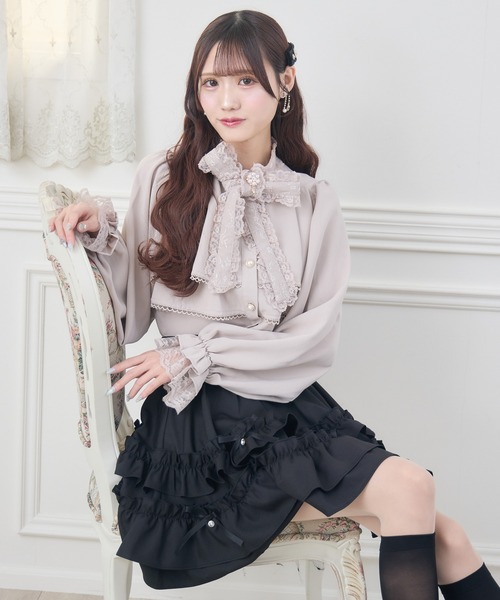 couture BY ROJITA(クチュールバイロジータ)の「2段ティアードブラウス(シャツ/ブラウス・レディース・ホワイト/ブラック/ピンク・FREE)」の14枚目の写真