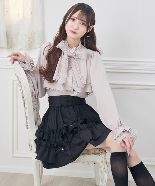 couture BY ROJITA(クチュールバイロジータ)の「2段ティアードブラウス(シャツ/ブラウス・レディース・ホワイト/ブラック/ピンク・FREE)」の15枚目の写真