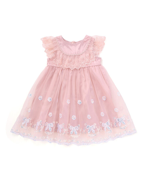 SLAP SLIP（スラップスリップ）の「【スラプリ】チュール刺しゅうジャンパースカート(90~130cm)（ワンピース・キッズ・ブルー/ピンク・100cm/90cm/110cm/120cm/130cm）」の8枚目の写真