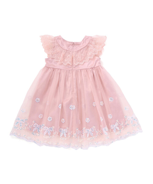 SLAP SLIP（スラップスリップ）の「【スラプリ】チュール刺しゅうジャンパースカート(90~130cm)（ワンピース・キッズ・ブルー/ピンク・100cm/90cm/110cm/120cm/130cm）」の9枚目の写真