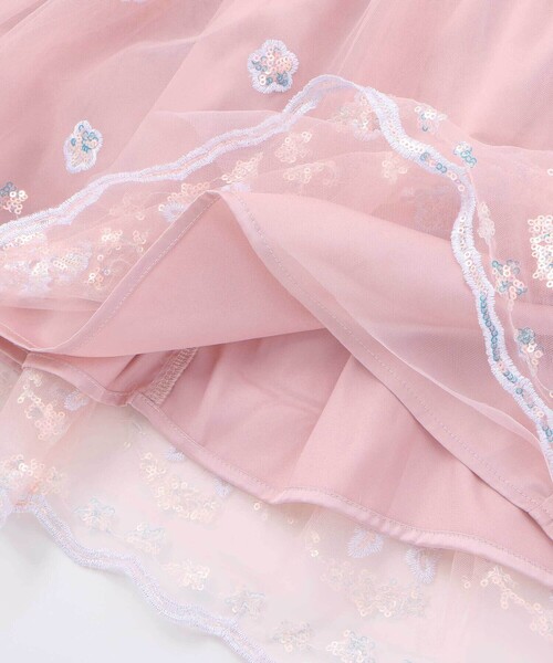 SLAP SLIP（スラップスリップ）の「【スラプリ】チュール刺しゅうジャンパースカート(90~130cm)（ワンピース・キッズ・ブルー/ピンク・100cm/90cm/110cm/120cm/130cm）」の16枚目の写真