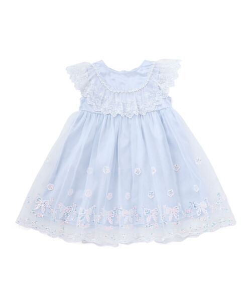 SLAP SLIP（スラップスリップ）の「【スラプリ】チュール刺しゅうジャンパースカート(90~130cm)（ワンピース・キッズ・ブルー/ピンク・100cm/90cm/110cm/120cm/130cm）」の19枚目の写真