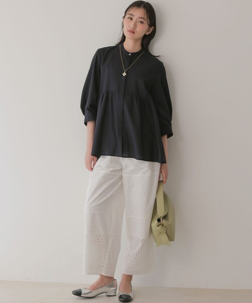 組曲(クミキョク)の「エンブロイダリーレース パンツ(その他パンツ・レディース・ブラック系・7/6)」の21枚目の写真