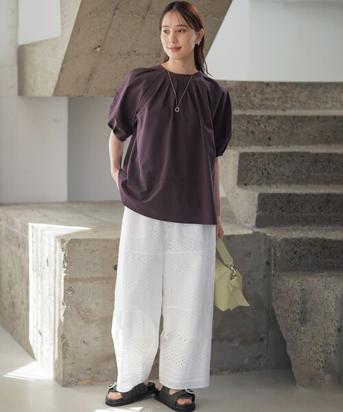 組曲(クミキョク)の「エンブロイダリーレース パンツ(その他パンツ・レディース・ブラック系・7/6)」の2枚目の写真