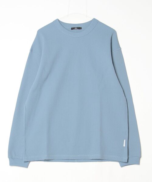 TIGORA(ティゴラ)の「ティゴラ TIGORA ワッフルロングTシャツ(Tシャツ/カットソー・メンズ・サックスブルー・S/M/L/LL/3L)」の8枚目の写真
