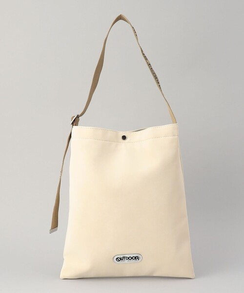 coen(コーエン)の「【OUTDOOR(アウトドア)】ジャガードテープトートバッグ(トートバッグ・レディース・ベージュ/ブラック/オフホワイト・FREE)」の2枚目の写真