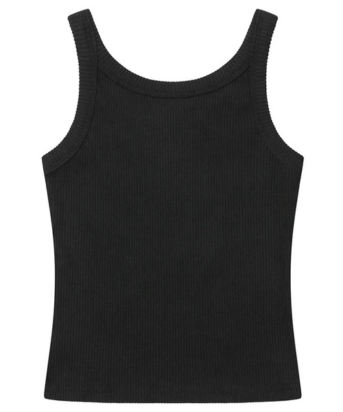 MUCENT(ムセント)の「◇MUCENT◇ブランド直輸入正規品/ディオン メタル ロゴ ハート パッチ ノースリーブ DYON METAL LOGO HEART PATCH SLEEVELESS(タンクトップ・レディース・ブラック/ホワイト・FREE)」の6枚目の写真