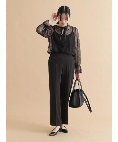 sm2rhythm（サマンサモスモスリズム）の「レースボウタイブラウス（シャツ/ブラウス・レディース・ブラック/オフホワイト・F）」の8枚目の写真