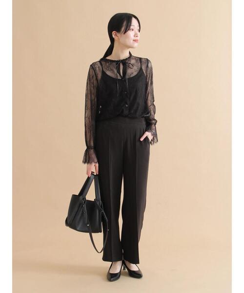 sm2rhythm（サマンサモスモスリズム）の「レースボウタイブラウス（シャツ/ブラウス・レディース・ブラック/オフホワイト・F）」の9枚目の写真