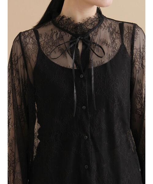 sm2rhythm（サマンサモスモスリズム）の「レースボウタイブラウス（シャツ/ブラウス・レディース・ブラック/オフホワイト・F）」の13枚目の写真