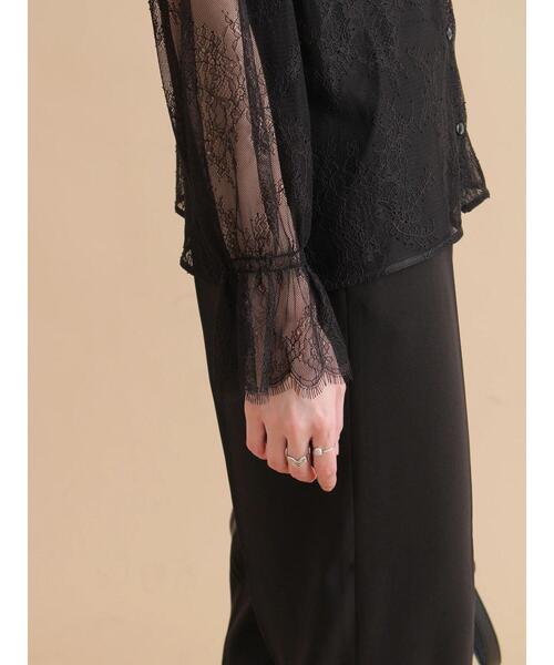 sm2rhythm（サマンサモスモスリズム）の「レースボウタイブラウス（シャツ/ブラウス・レディース・ブラック/オフホワイト・F）」の15枚目の写真