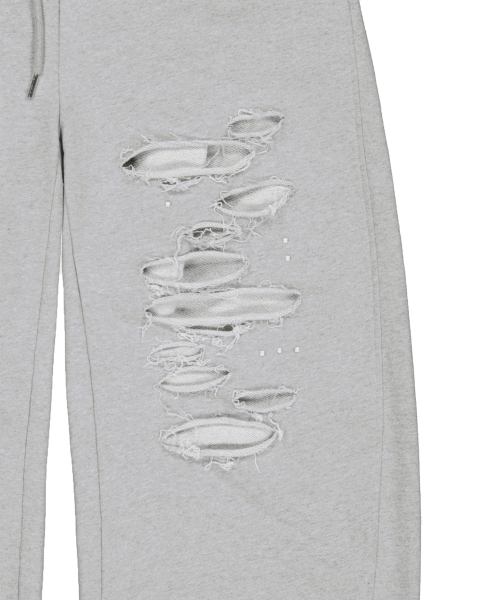 ROCKCAKE(ロックケーキ)の「Cross Hotfix Damage Jogger - Gray(スウェットパンツ・レディース・その他・SMALL/X-SMALL)」の4枚目の写真