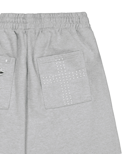 ROCKCAKE(ロックケーキ)の「Cross Hotfix Damage Jogger - Gray(スウェットパンツ・レディース・その他・SMALL/X-SMALL)」の5枚目の写真