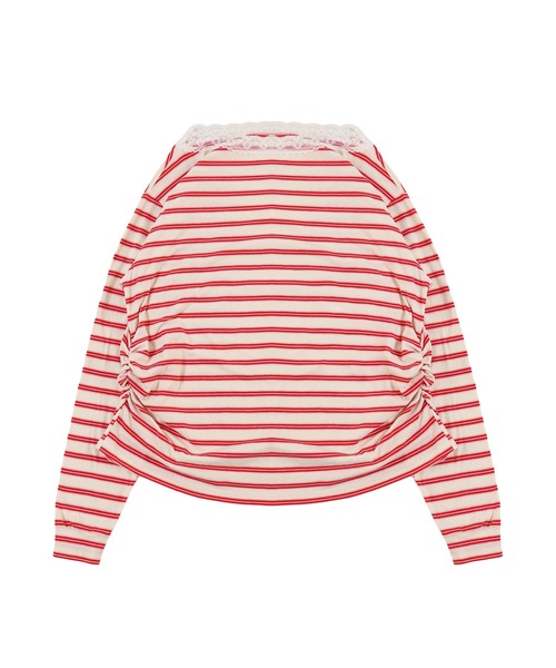 WC(ダブル シー)の「レースパイピングオフショルビッグT(Tシャツ/カットソー・レディース・アイボリー/グレー・FREE)」の13枚目の写真