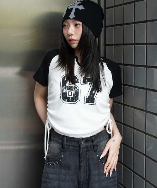WEGO(ウィゴー)の「WEGO/【26年春新作】キーネックサイドレースアップちびT(Tシャツ/カットソー・レディース・その他3/その他2/その他1/その他4/その他7/その他6/その他5/その他8/その他9・FREE)」の8枚目の写真
