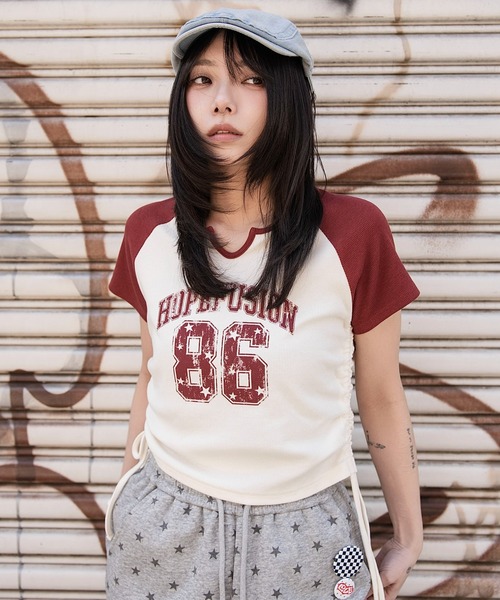 WEGO(ウィゴー)の「WEGO/【26年春新作】キーネックサイドレースアップちびT(Tシャツ/カットソー・レディース・その他3/その他2/その他1/その他4/その他7/その他6/その他5/その他8/その他9・FREE)」の3枚目の写真