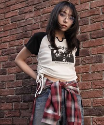WEGO/【26年春新作】キーネックサイドレースアップちびT