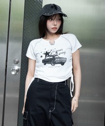 WEGO/【26年春新作】キーネックサイドレースアップちびT