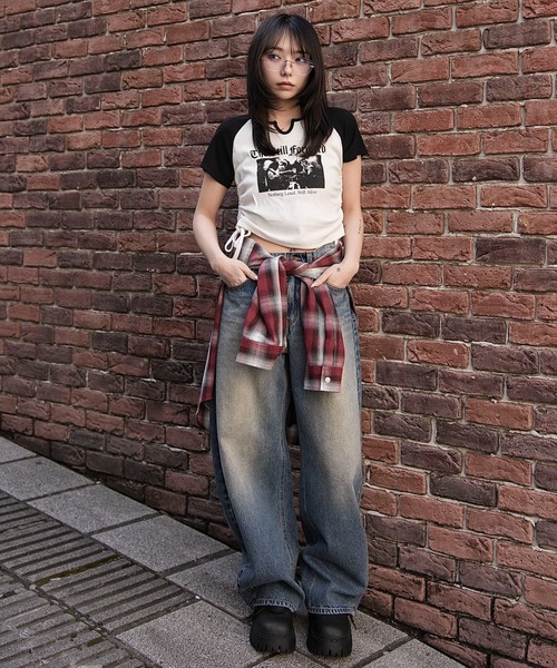 WEGO(ウィゴー)の「WEGO/【26年春新作】キーネックサイドレースアップちびT(Tシャツ/カットソー・レディース・その他3/その他2/その他1/その他4/その他7/その他6/その他5/その他8/その他9・FREE)」の12枚目の写真