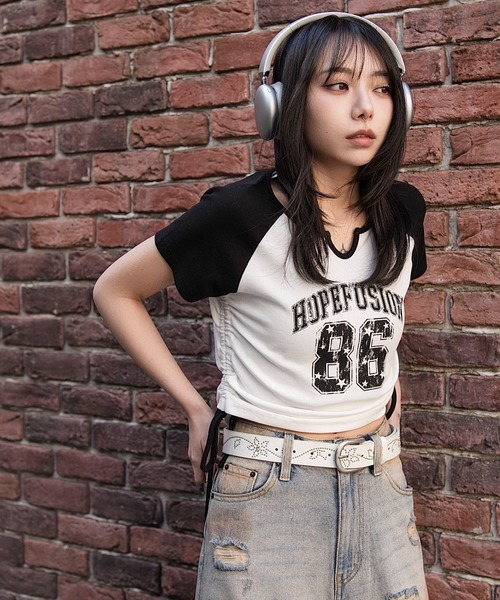 WEGO(ウィゴー)の「WEGO/【26年春新作】キーネックサイドレースアップちびT(Tシャツ/カットソー・レディース・その他3/その他2/その他1/その他4/その他7/その他6/その他5/その他8/その他9・FREE)」の16枚目の写真