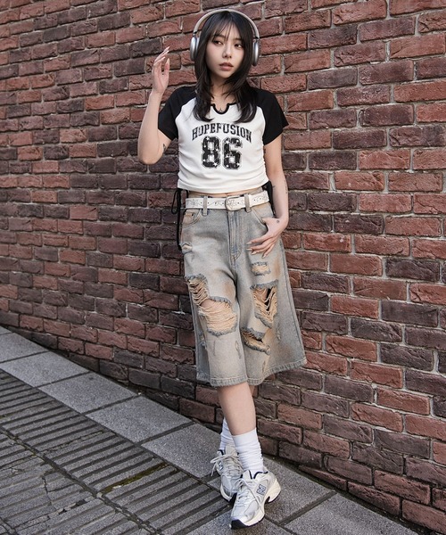 WEGO(ウィゴー)の「WEGO/【26年春新作】キーネックサイドレースアップちびT(Tシャツ/カットソー・レディース・その他3/その他2/その他1/その他4/その他7/その他6/その他5/その他8/その他9・FREE)」の19枚目の写真