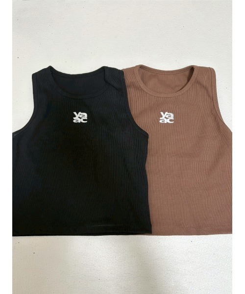 YACA(ヤーカ)の「Logo Mini Tanktop/ロゴミニタンクトップ(タンクトップ・レディース・モカ/ブラック・FREE)」の21枚目の写真