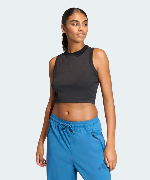 adidas(アディダス)の「アディダス Z.N.E.タンク / アディダス adidas(タンクトップ・レディース・ベージュ/ブラック・MEDIUM/SMALL/LARGE/X-LARGE)」の2枚目の写真