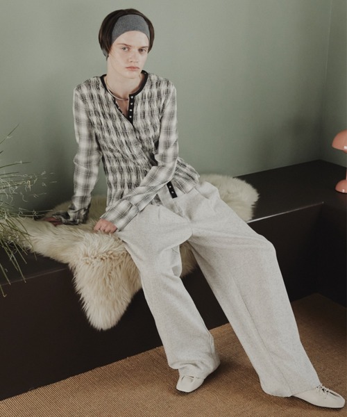 Aunt Marie's（アントマリーズ）の「シャーリングチェックトップス（シャツ/ブラウス・レディース・ネイビー/アイボリー・FREE）」の12枚目の写真