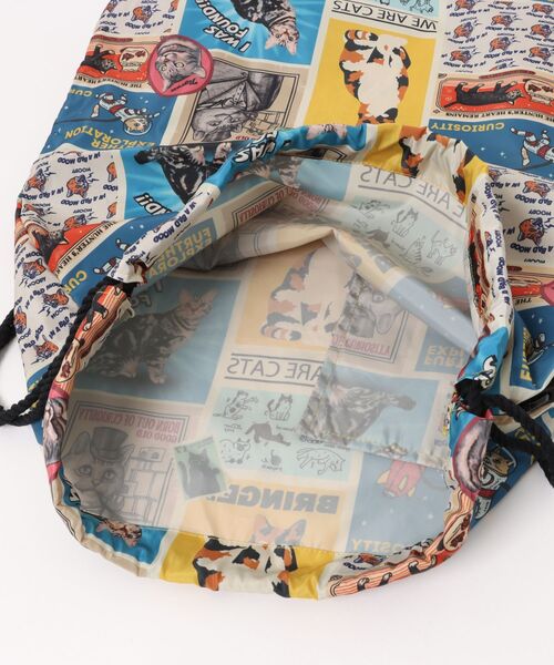 SITRY(シトリー)の「Cat Print Knapsack/猫 アニマル プリント ナップサック メンズ レディース(バックパック/リュック・レディース・カラフル/チャコール/アイボリー・FREE)」の14枚目の写真