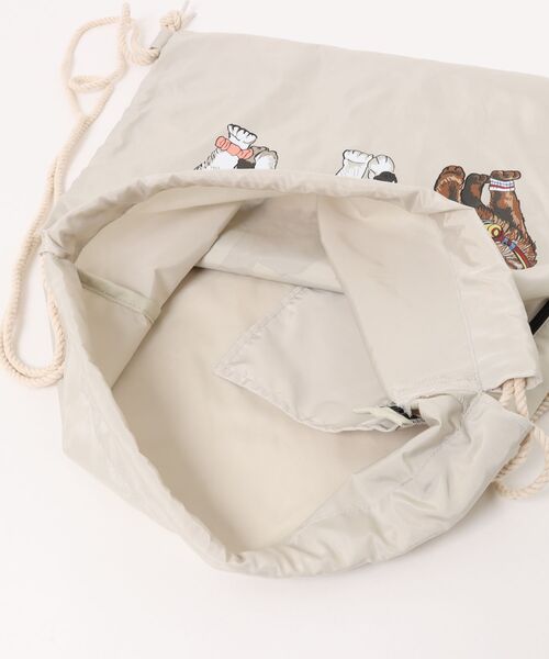 SITRY(シトリー)の「Cat Print Knapsack/猫 アニマル プリント ナップサック メンズ レディース(バックパック/リュック・レディース・カラフル/チャコール/アイボリー・FREE)」の16枚目の写真