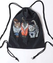 Cat Print Knapsack/猫 アニマル プリント ナップサック メンズ レディース