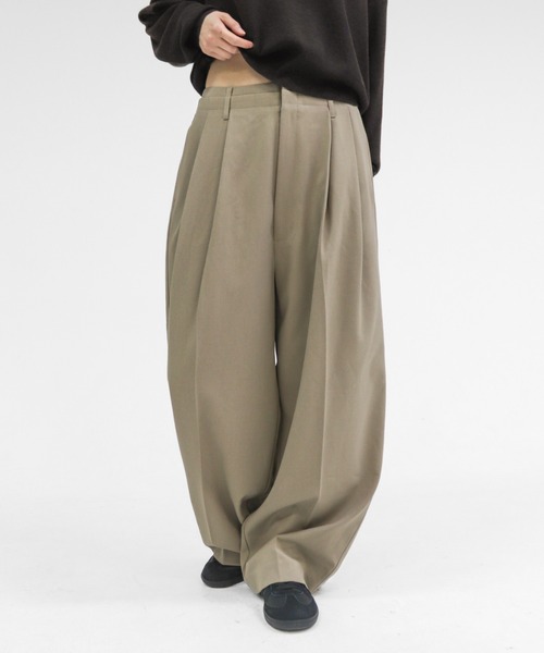 lit（リット）の「Double Belt Pants（その他パンツ・レディース・チャコールグレー/ベージュ・38/36）」の10枚目の写真