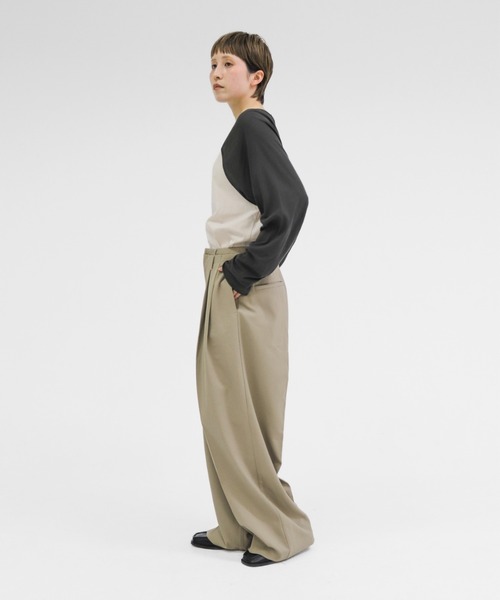 lit（リット）の「Double Belt Pants（その他パンツ・レディース・チャコールグレー/ベージュ・38/36）」の8枚目の写真