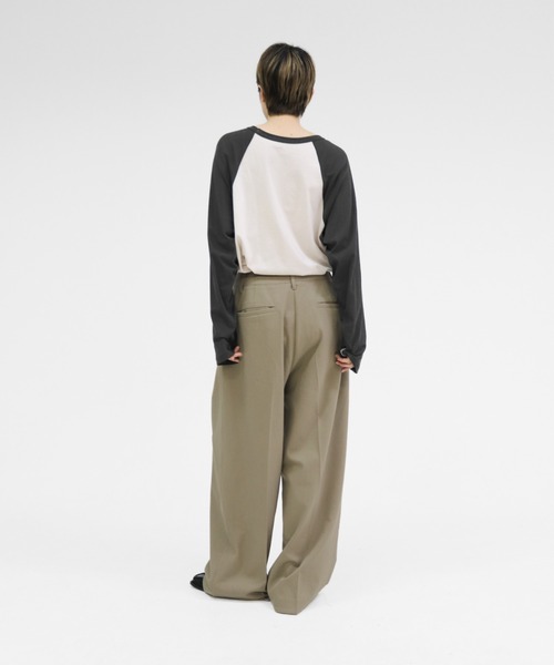 lit（リット）の「Double Belt Pants（その他パンツ・レディース・チャコールグレー/ベージュ・38/36）」の9枚目の写真