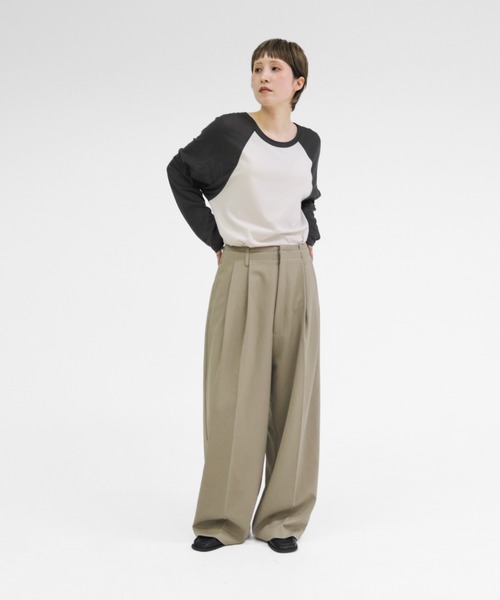 lit（リット）の「Double Belt Pants（その他パンツ・レディース・チャコールグレー/ベージュ・38/36）」の7枚目の写真