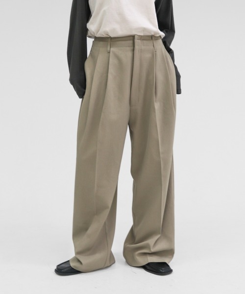 lit（リット）の「Double Belt Pants（その他パンツ・レディース・チャコールグレー/ベージュ・38/36）」の5枚目の写真