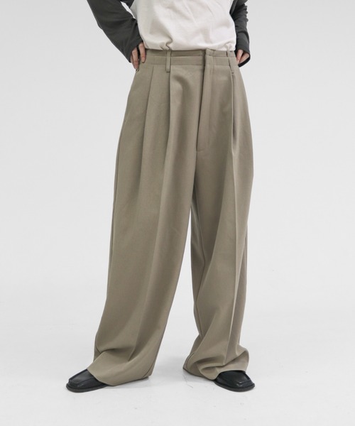 lit（リット）の「Double Belt Pants（その他パンツ・レディース・チャコールグレー/ベージュ・38/36）」の6枚目の写真