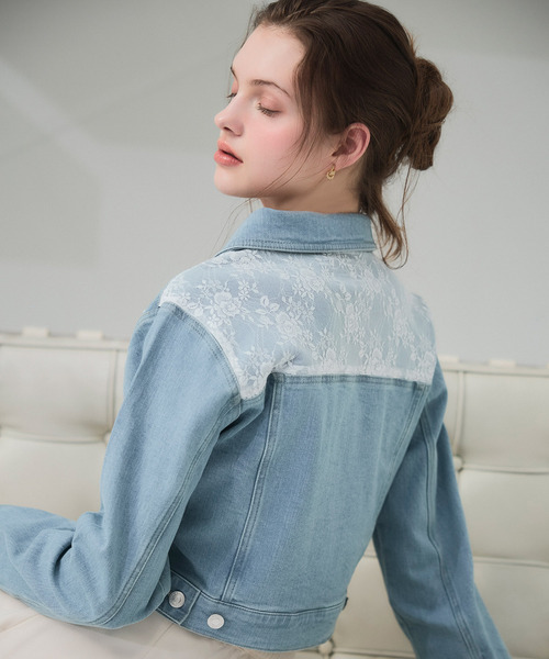 ROYAL PARTY（ロイヤルパーティー）の「liberty デニムコンパクトジャケット（デニムジャケット・レディース・インディゴブルー/ブルー・FREE）」の11枚目の写真