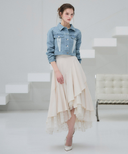 ROYAL PARTY（ロイヤルパーティー）の「liberty デニムコンパクトジャケット（デニムジャケット・レディース・インディゴブルー/ブルー・FREE）」の12枚目の写真