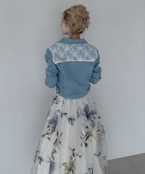 ROYAL PARTY（ロイヤルパーティー）の「liberty デニムコンパクトジャケット（デニムジャケット・レディース・インディゴブルー/ブルー・FREE）」の3枚目の写真