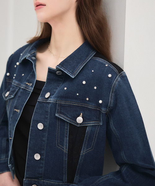 ROYAL PARTY（ロイヤルパーティー）の「liberty デニムコンパクトジャケット（デニムジャケット・レディース・インディゴブルー/ブルー・FREE）」の15枚目の写真